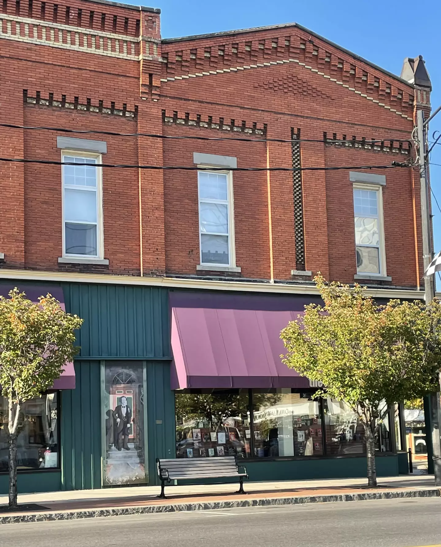 Picture of the Bookstore in Oswego that has the mural of Mary Walker
